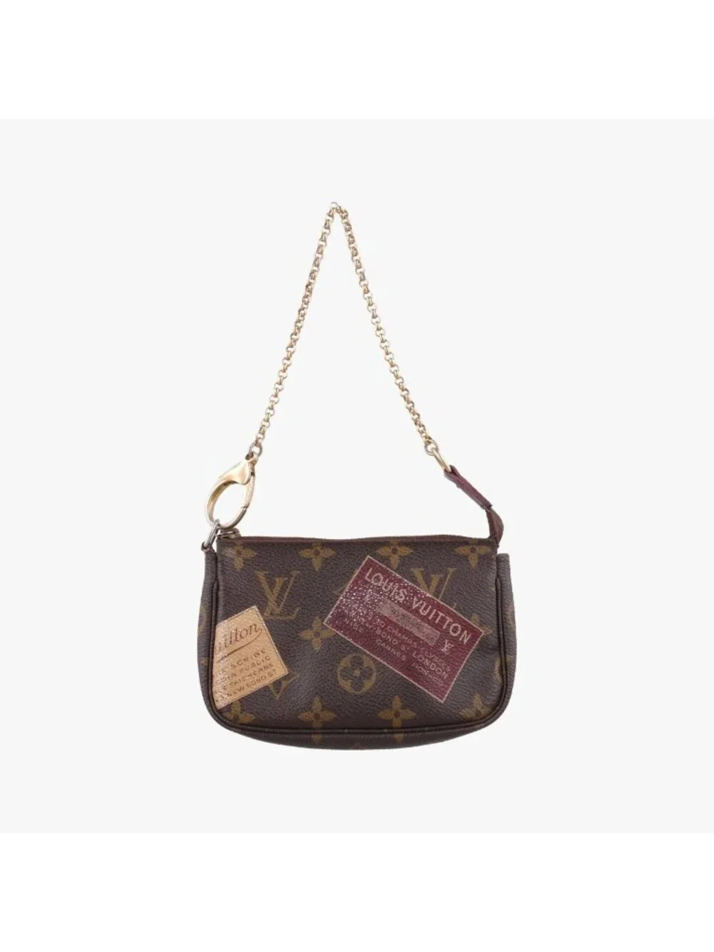 Louis Vuitton Mini Pochette Brown Monogram Canvas Handbag